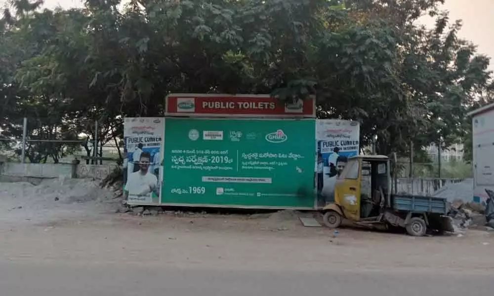 Dysfunctional public toilets in Yousufguda