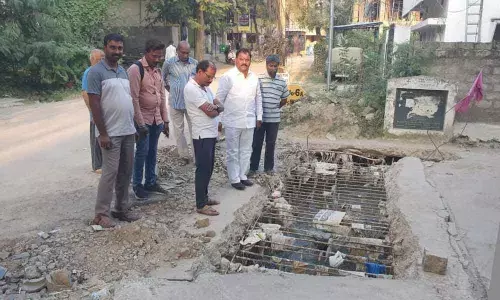 Ragam Nagender Yadav tours Dube Colony at Serilingampally