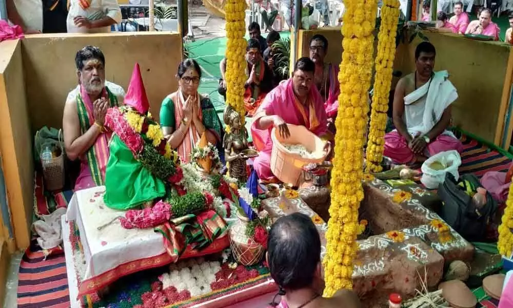 MLA Madhavaram Krishna Rao performs Mahayagam at Kukatpally