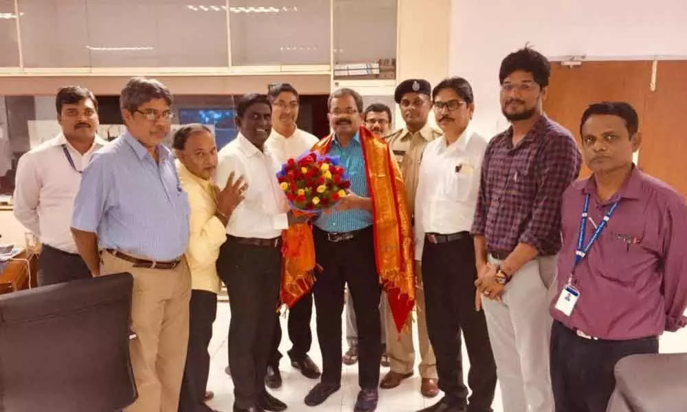 Visakhapatnam: VPT Chairman K Rama Mohan Rao felicitated