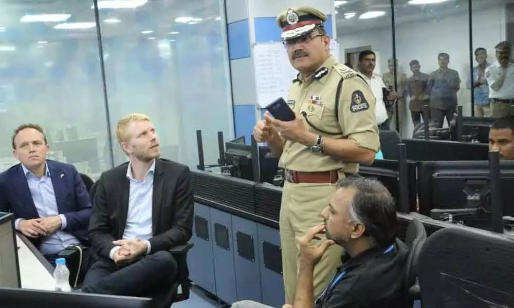 Dutch nationals visit Command Control Centre at city police headquarters in Hyderabad