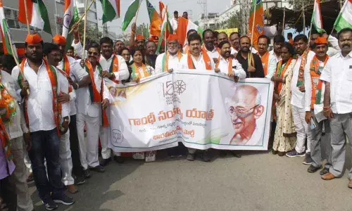 Gandhi Sankalp Yatra held at Nagole