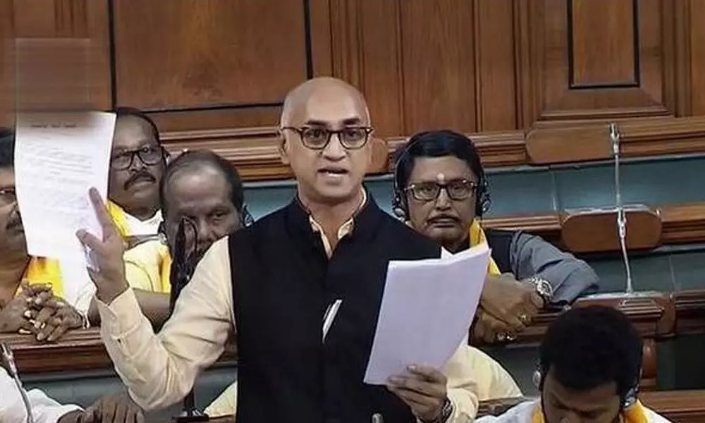 TDP MP Galla Jayadev questions centre on the absence of Amaravati in Indian Political Map