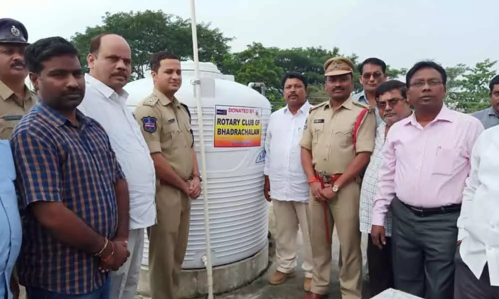 Bhadrachalam: Rotary Club donates water tank to sub jail