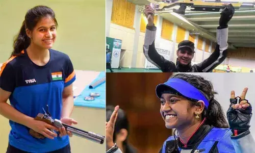 Golden Trio: Manu, Elavenil, Divyansh claim top honours