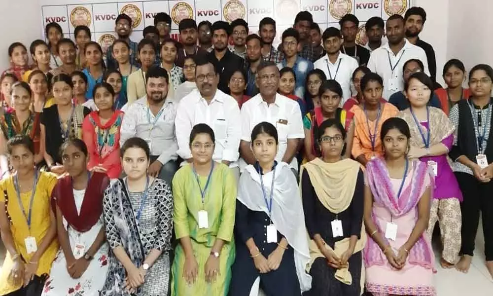Vijayawada: 57 Krishnaveni Degree College students selected in campus drive
