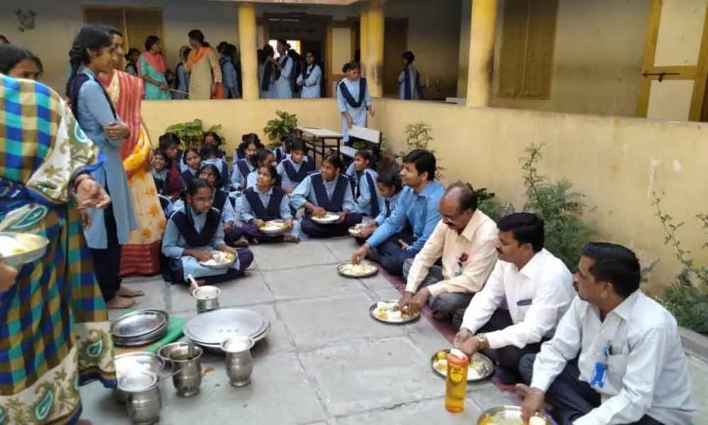 Nizamabad: Special Officer Venkatesh Dotre inspects KGBV school