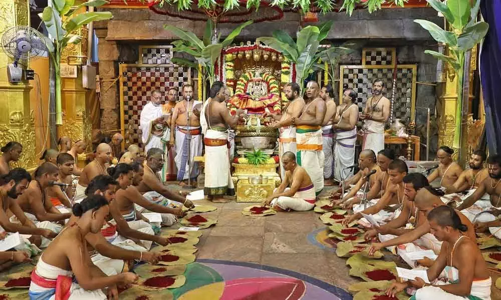 Laksha Kumkumarchana performed at Tiruchanur temple in Tirupati