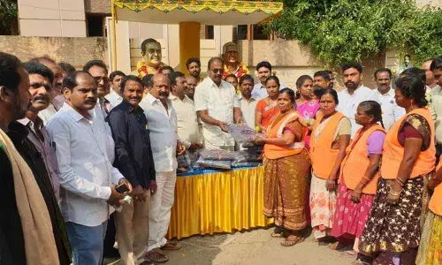 Ganni Krishna distributes sweaters on birthday in Rajamahendravaram