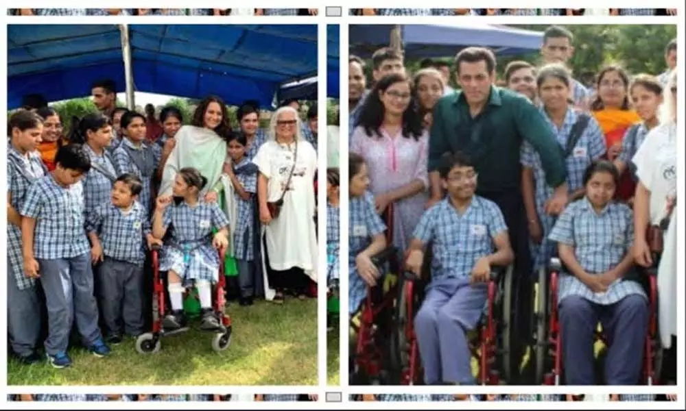 Salman, Sonakshi groove to Yun karke with special kids