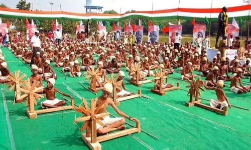 AVM School: Bala Gandhis give message of peace to people in Nakarekal