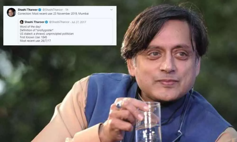 Snollygoster: Tharoor describes Maharashtra scene in one word