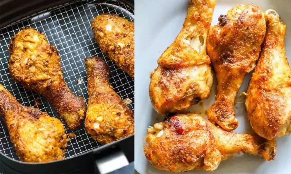 Air-Fried Chicken  Drumsticks Recipe