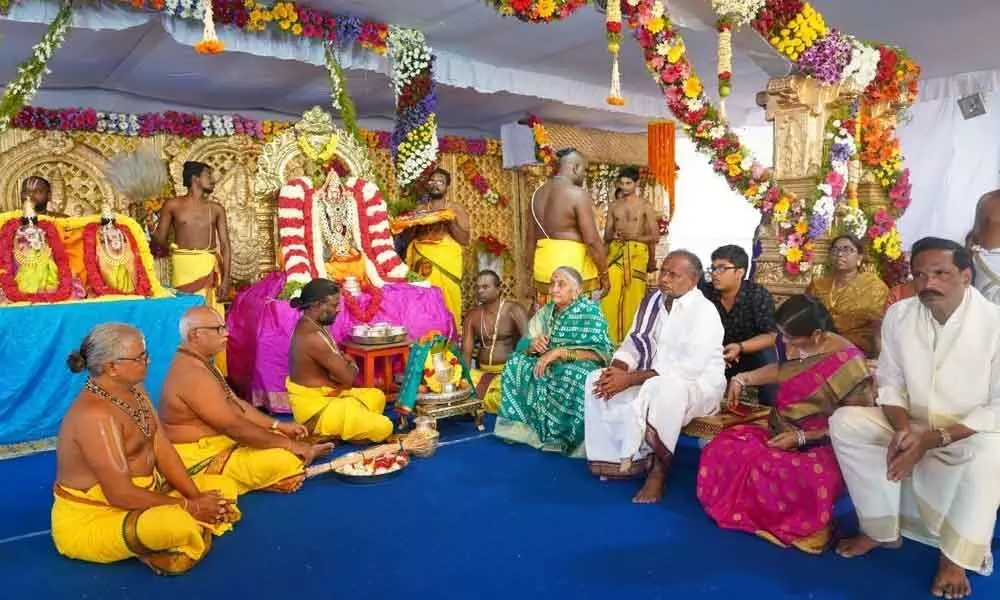 Celestial wedding of Sri Venkateswara Swamy performed in Dokiparru