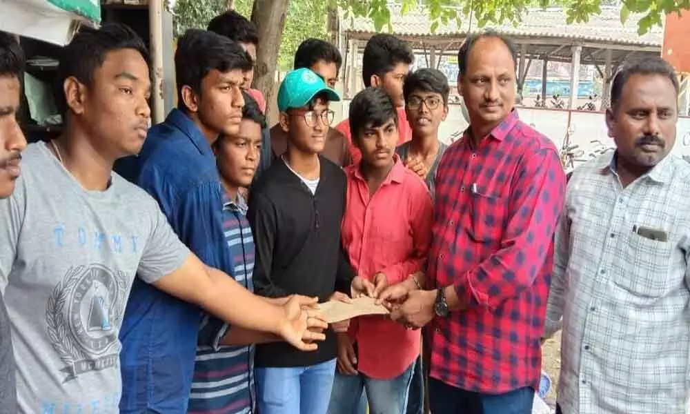 KVS students collect funds for friends medical expenses in Ongole