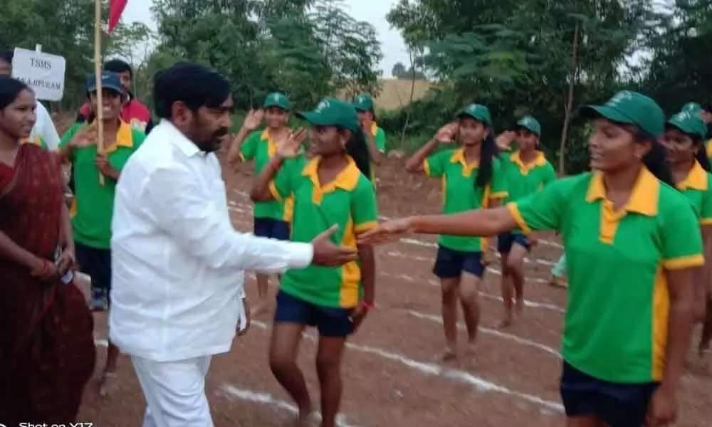 Minister G Jagadish Reddy inaugurates dist-level athletic meet for model schools