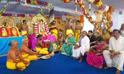 Celestial wedding of Sri Venkateswara Swamy performed in Dokiparru