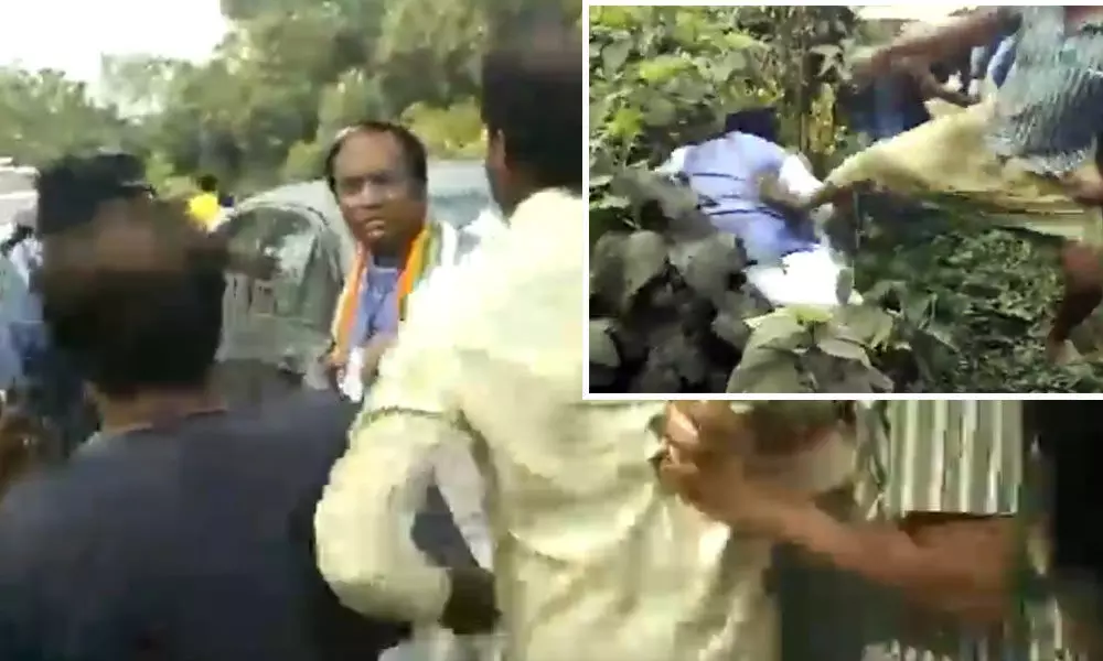 Watch: Shocking video of alleged TMC workers hitting BJP leader surfaces