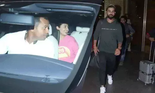 Excited Anushka Sharma welcomes Virat Kohli with a Warm hug after Test Win