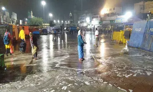 Tiles at Charminar turn tidy & neat to walk on