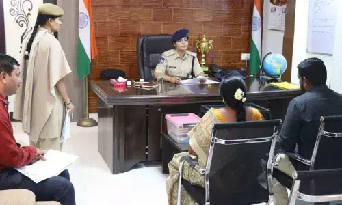 SP Chandana Deepti receives pleas during Prajavani