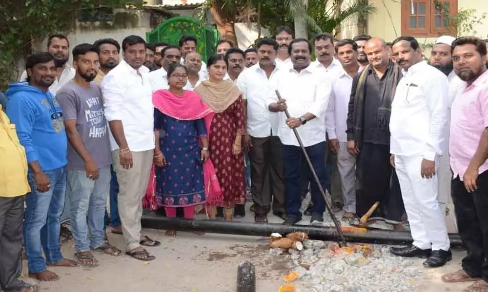 Water pipeline works begin at Kameshwara Rao Nagar Colony