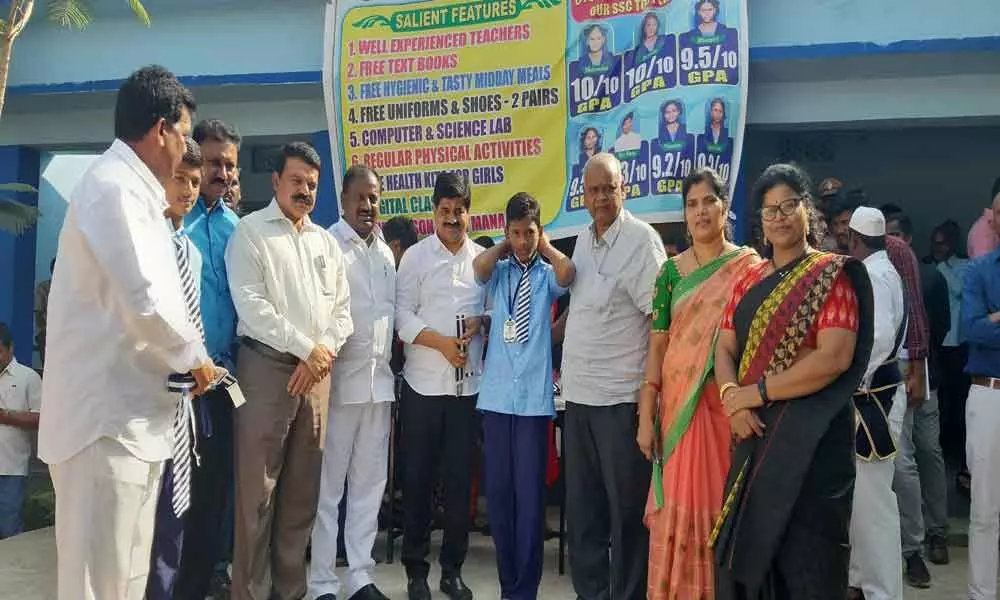 Students told to set lofty goals at Medipally Government School