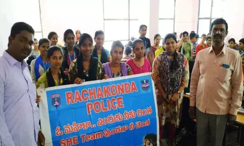 Awareness drive by She Team at Habsiguda