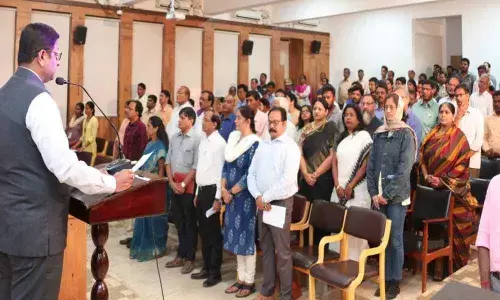 Samvidhan Divas fete at English and Foreign Languages University