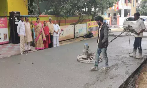 18 lakh for CC road works at Chandanagar