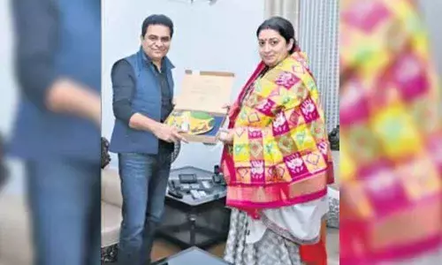 KTR meets Smriti Irani, seeks Centres support for Kakatiya mega textile park