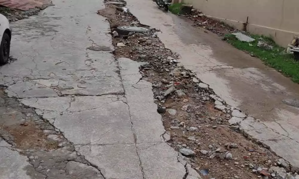 Road remains in bad condition at Moula Ali
