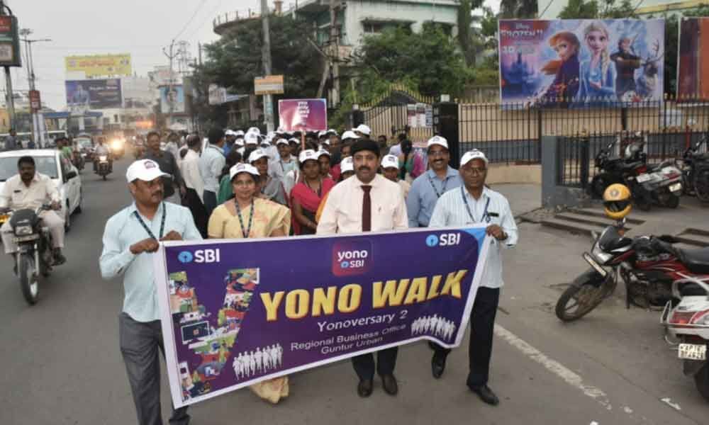 SBI conducts Digi Walk in Guntur urban region