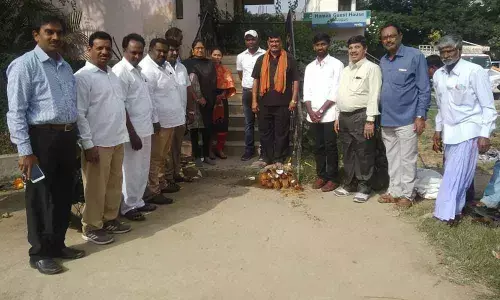 Farmers rest room works start at Dr BR Ambedkar Bowenpally market yard