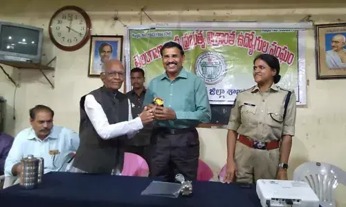 Kamareddy: Use smartphones vigilantly, retired employees told