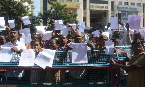 RTC JAC rally to Asst Labour Commissioners office today in Hyderabad