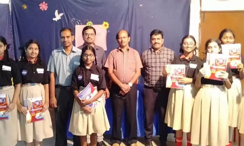Musheerabad: NASA kits presented to students