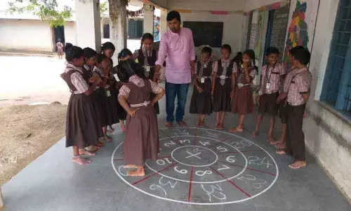 Teacher, Sampathi Ramesh, makes Maths subject exciting in MPP School, Rajanna Sircilla district