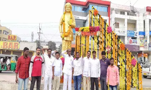Paying tributes to Mahatma Jyothirao Phule at LB Nagar