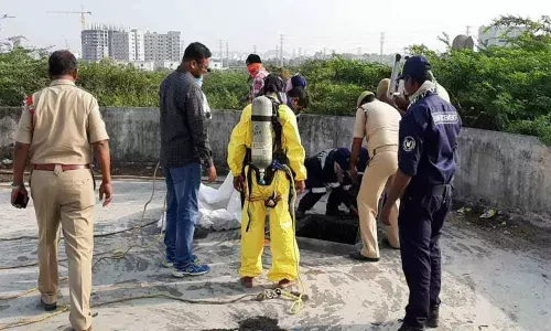 GHMC DRF teams retrieve body from sump in Kukatpally