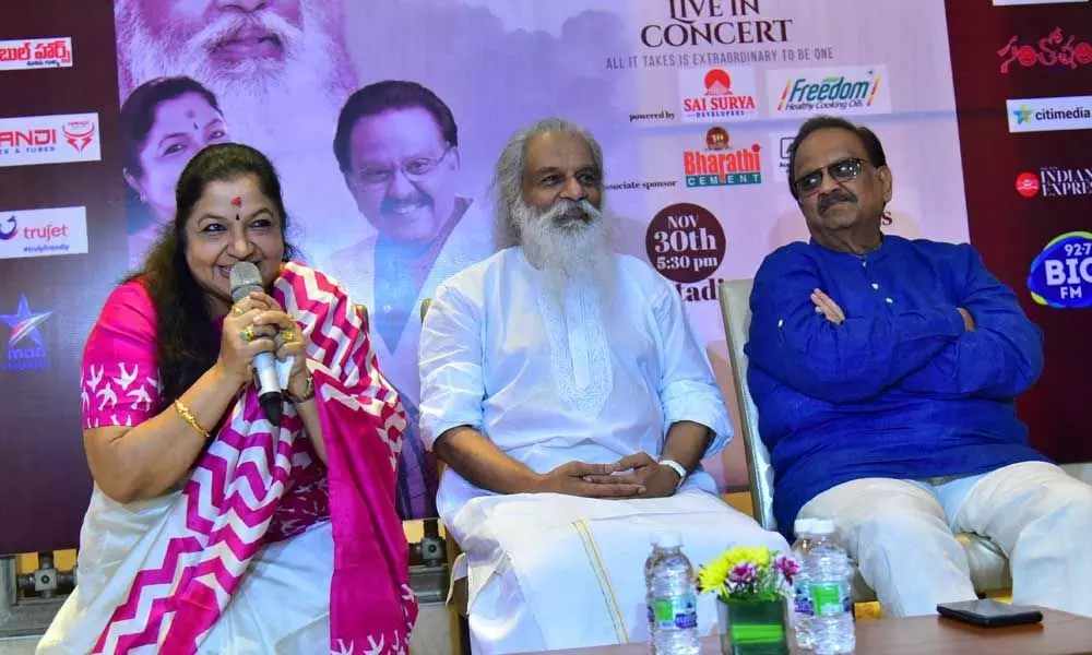 Legends Yesudas, SPB and Chitra perform live on Saturday at LB Stadium