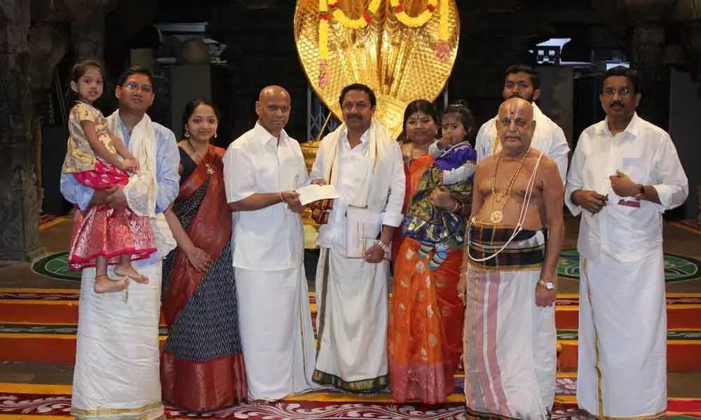 Devotee donates 1 crore to TTD Annaprasadam Trust in Tirumala