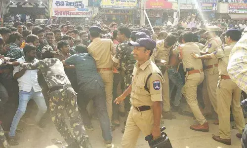Angry protesters chant death to gang of four
