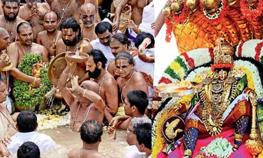 Karthika Brahmotsavam festival ends on a grand note with Goddess Chakrasnanam