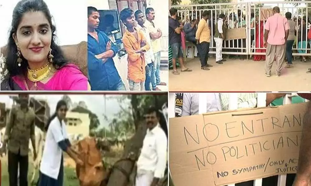 Politicians stopped outside gang-rape, murder victims house