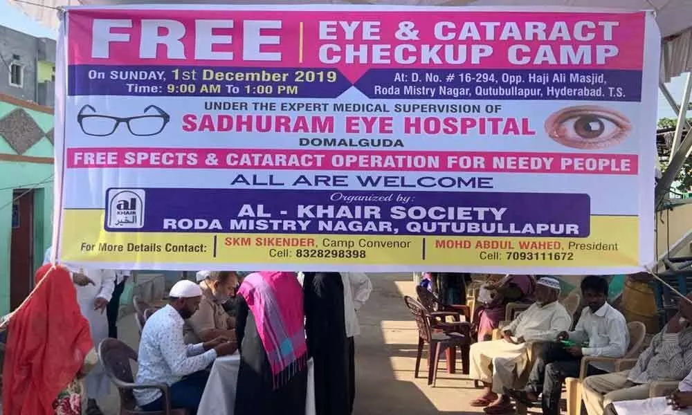 Eye check-ups conducted at Roda Mistry Nagar