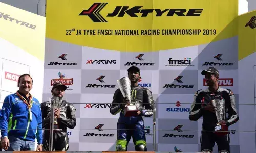 Vishnu, Muzammil reign in JK Tyre Festival of Speed