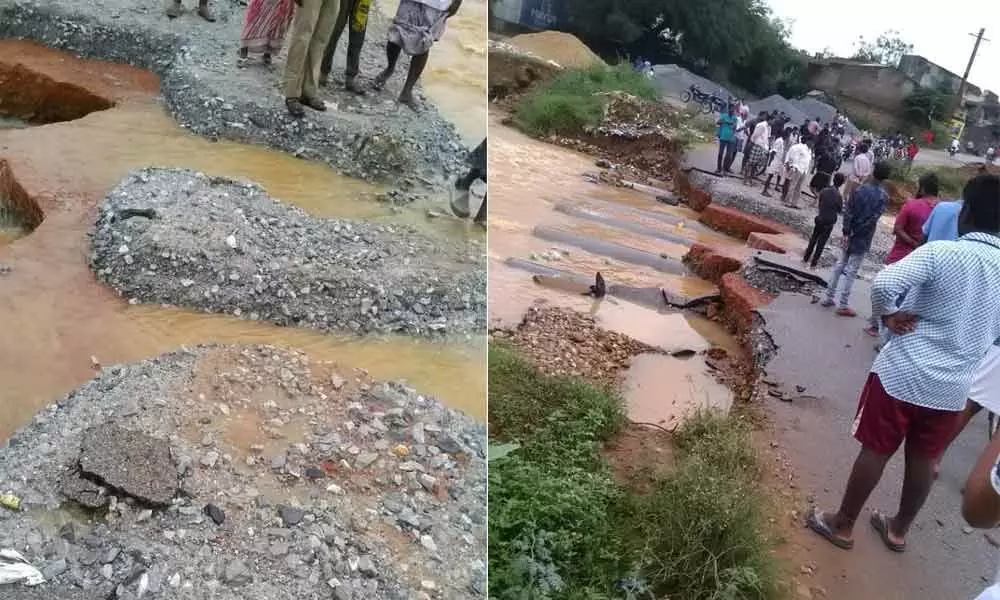 Wide spread drains in Kadapa district