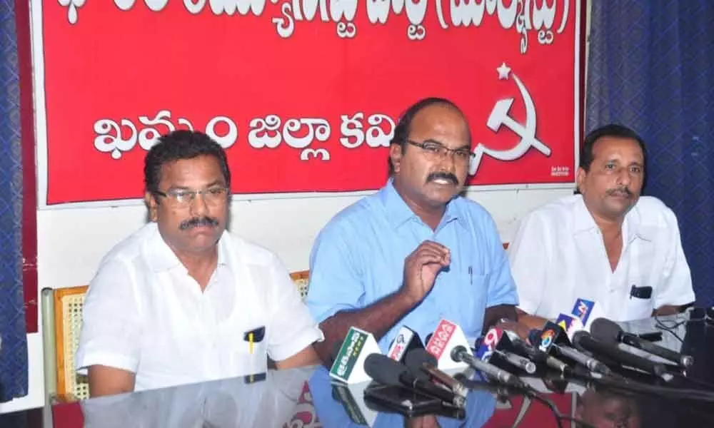 Government fails to implement the Rythu Bandhu and Rythu Bheema scheme in the district: CPM