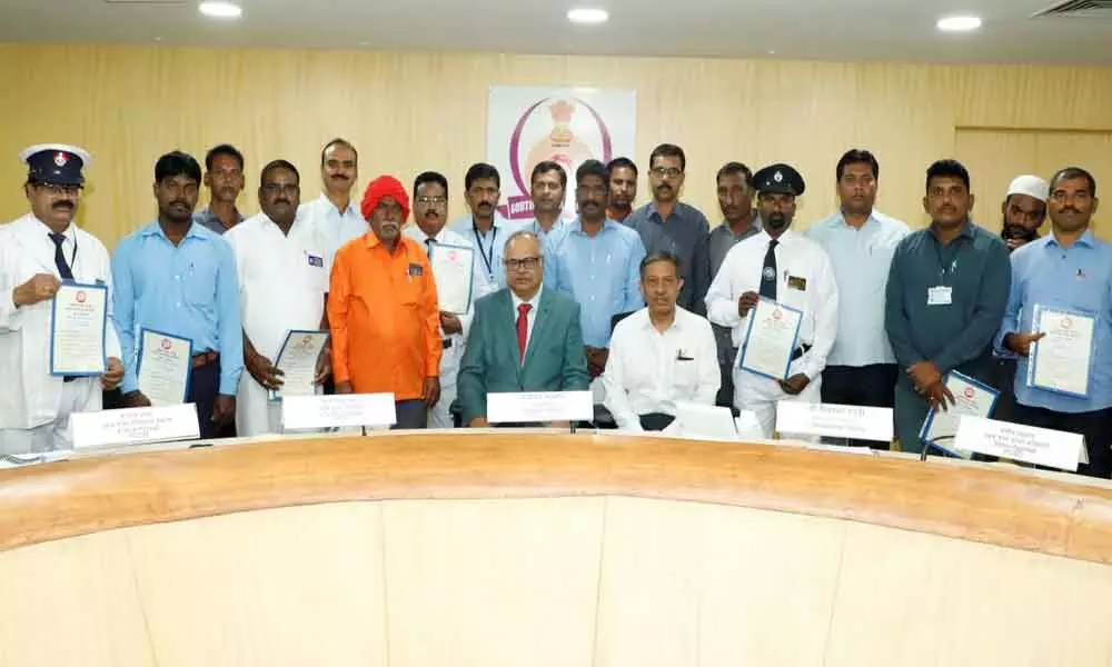 South Central Railway presents safety awards to employees